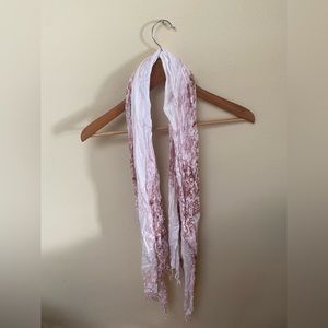 Pink Floral Pattern Scarf and Wrap